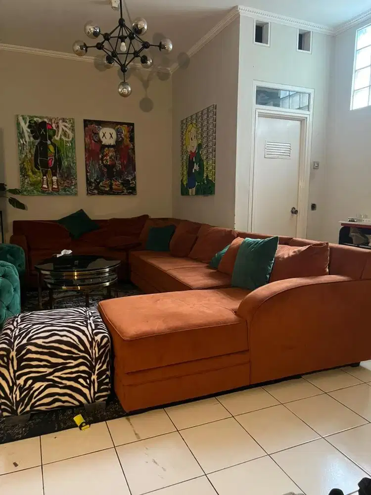 Full set sofa & meja marmer