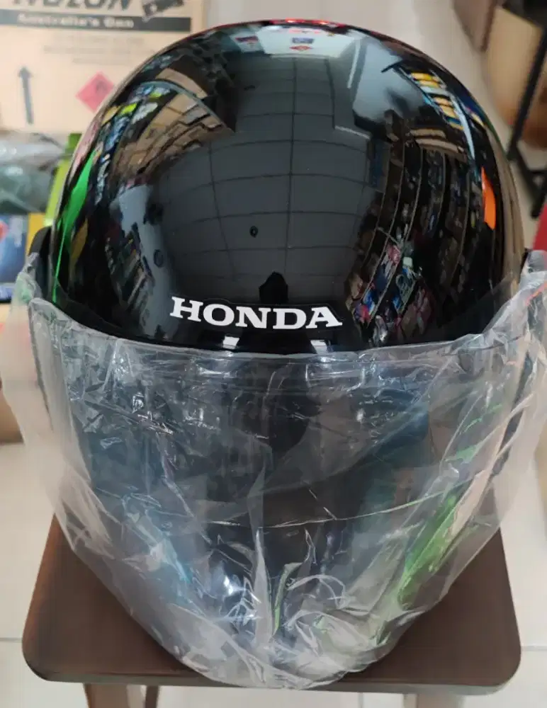 Helm Half Face Original Size L Baru Gres Warna Hitam
