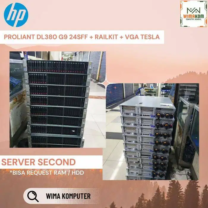 Server HP DL380 G9 24 Sff 2x E5-2680v4 56 Core Ram 128Gb SAS 4.8Tb VGA