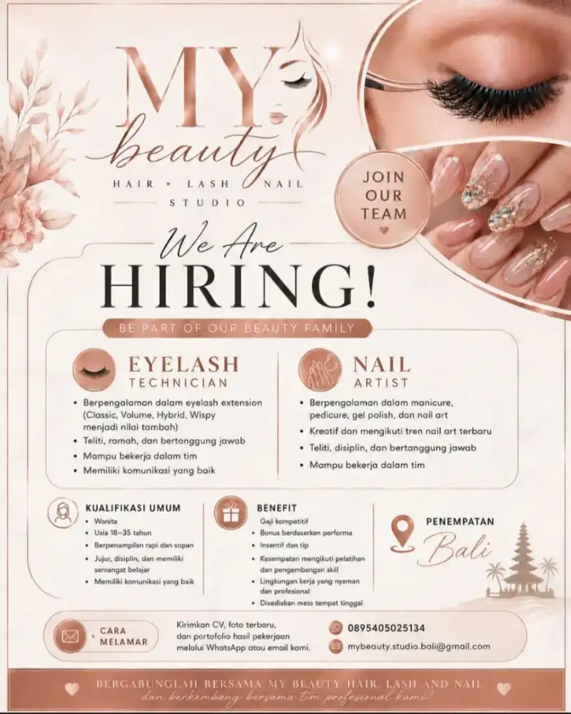Lowongan kerja Nails and eyelash