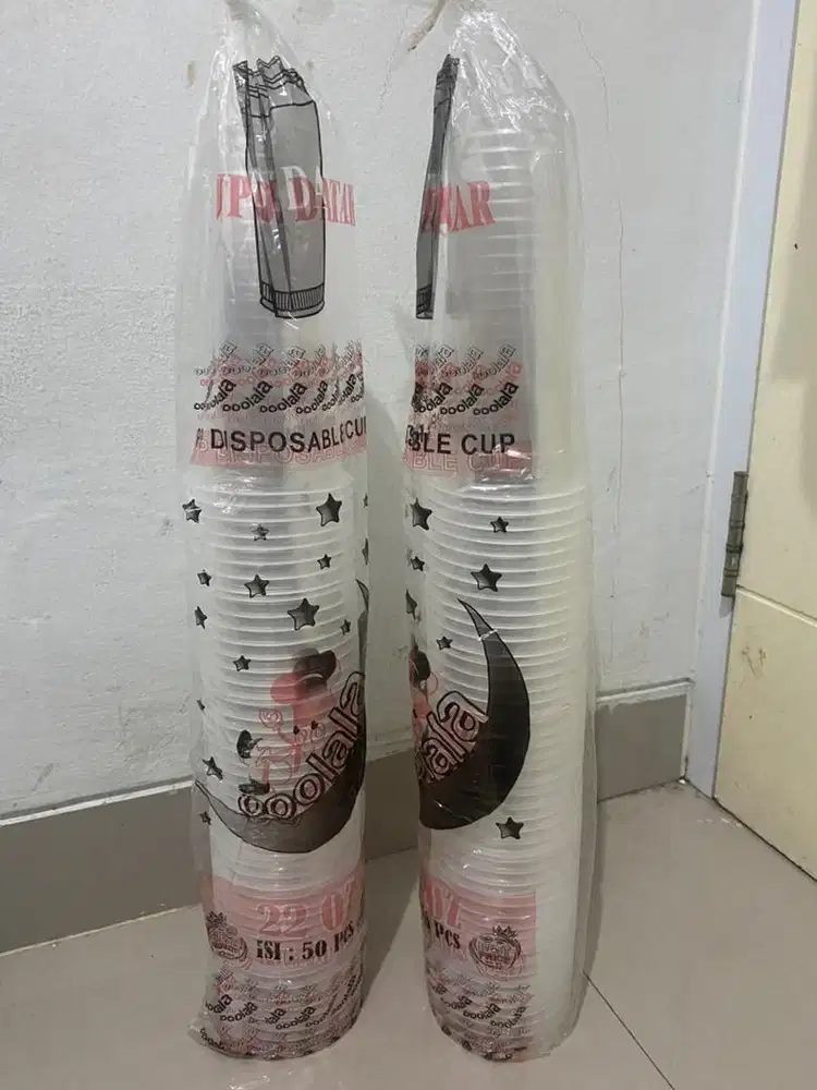 Cup slim datar 22oz 1000pcs/1karton