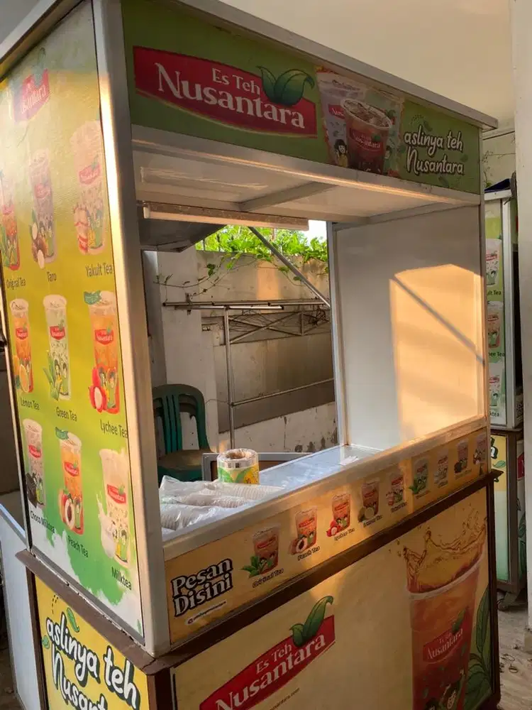 Dijual booth es teh siap pakai