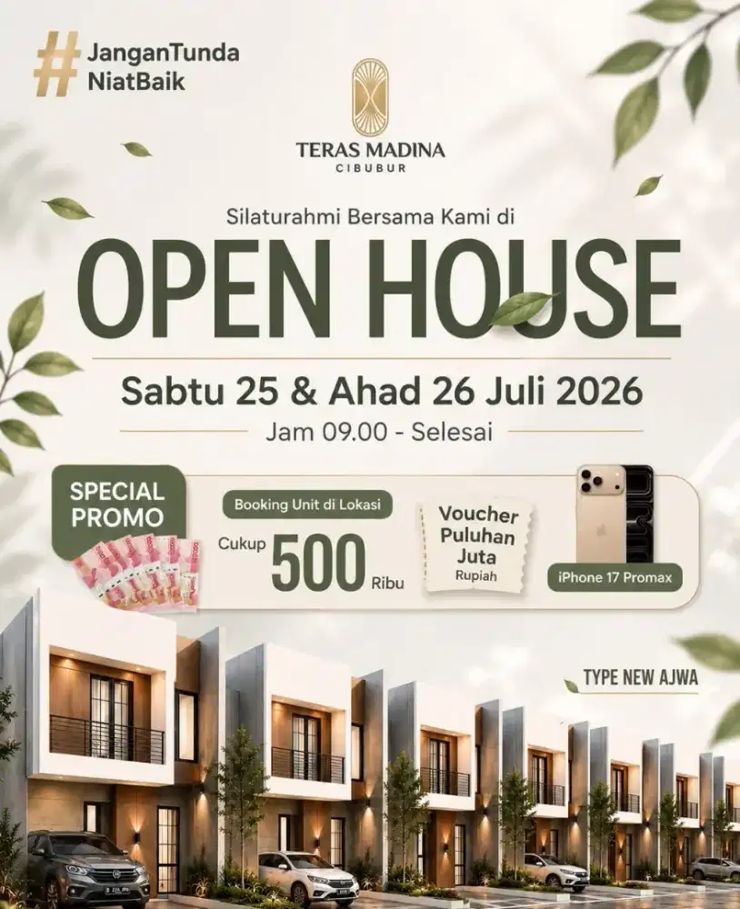 OpenHouse di Kawasan Cibubur Promo Booking Hanya 500 Ribu Rupiah