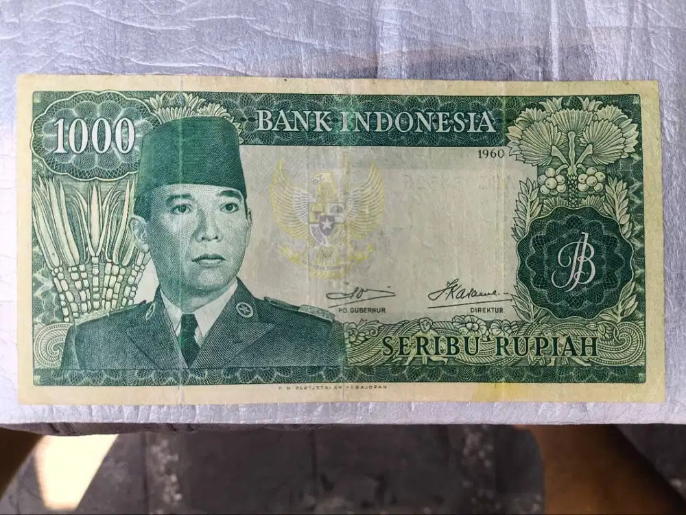Uang Kuno Rp 1000 & Rp 500 Soekarno Tahun 1960
