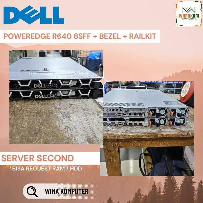 Server DELL R640 8 Sff 2x Gold 6138 80 Core Ram 128Gb SAS 2.4Tb