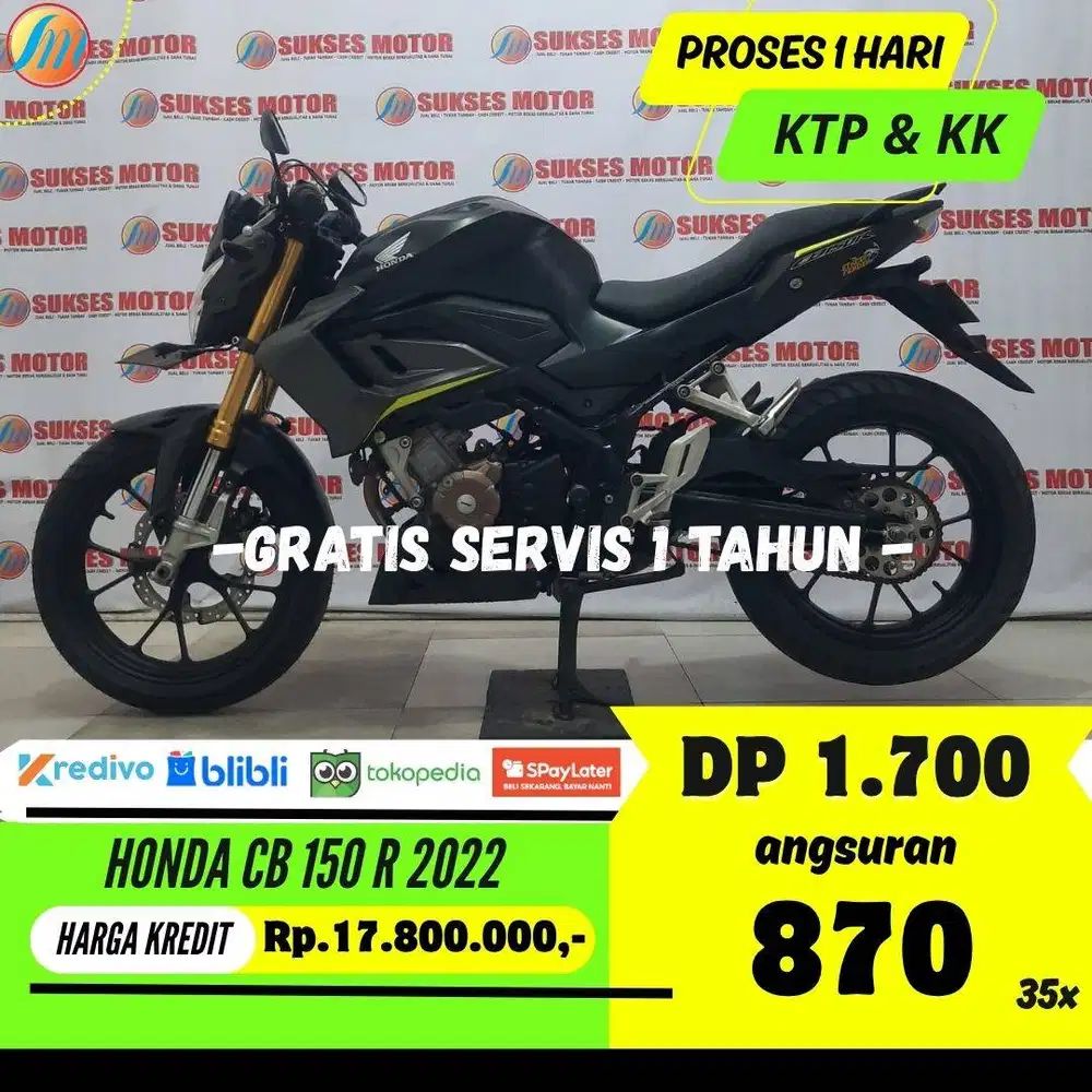 HONDA CB 150 R 2022 KREDIT MURAH ANGSURAN TERJNAGKAU BERGARANSI