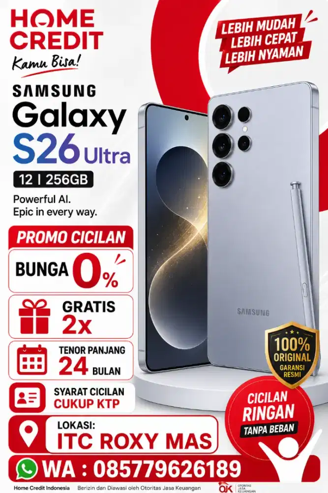 Promo cicilan Samsung Galaxy S26 ultra 12 256