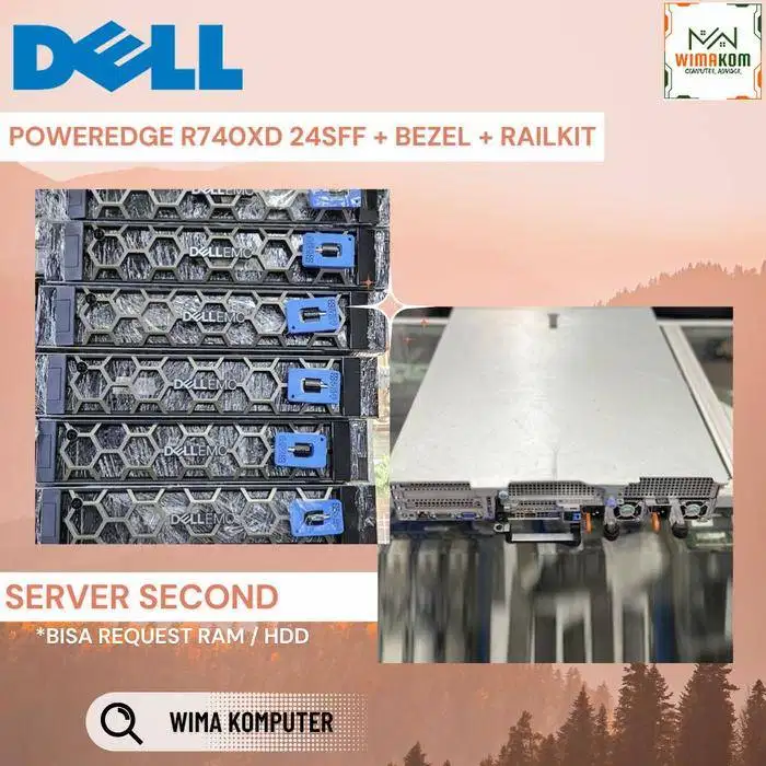 Server DELL R740XD 24 Sff 2x Gold 6262 96 Core Ram 256Gb SAS 2Tb