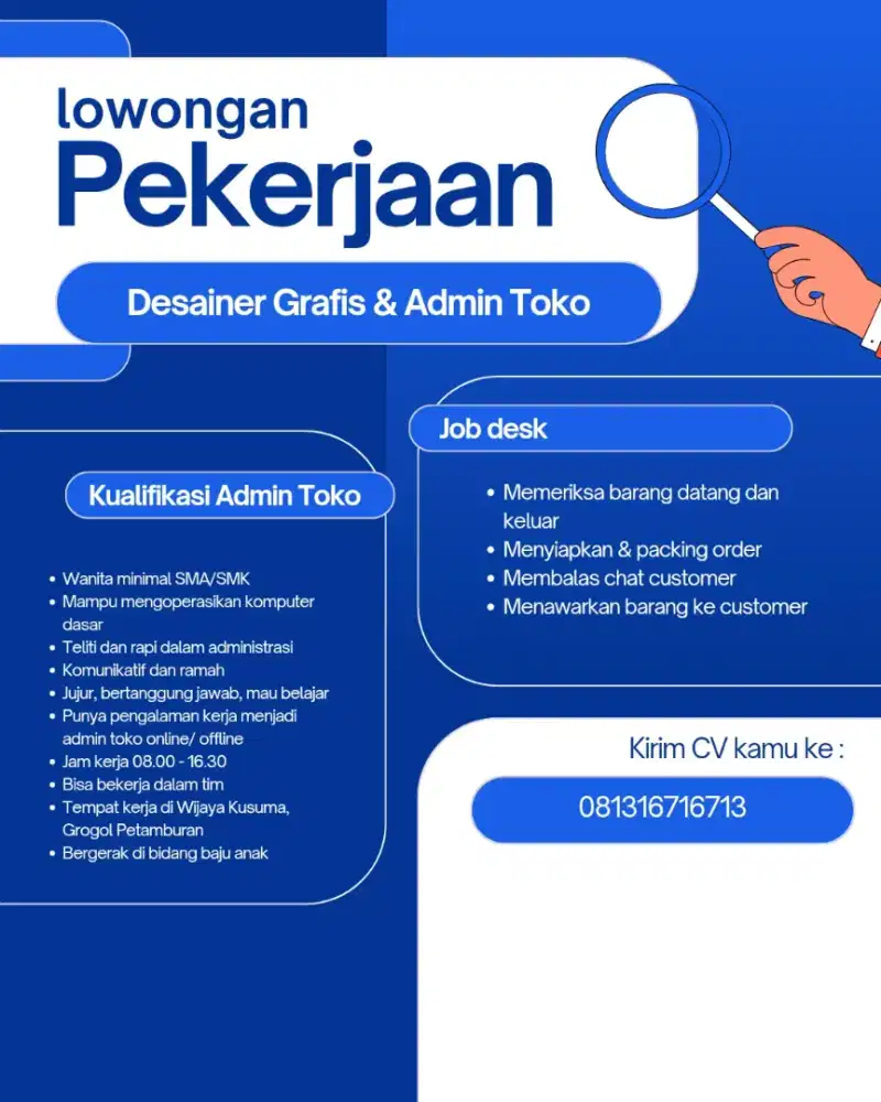 Admin toko online baju anak