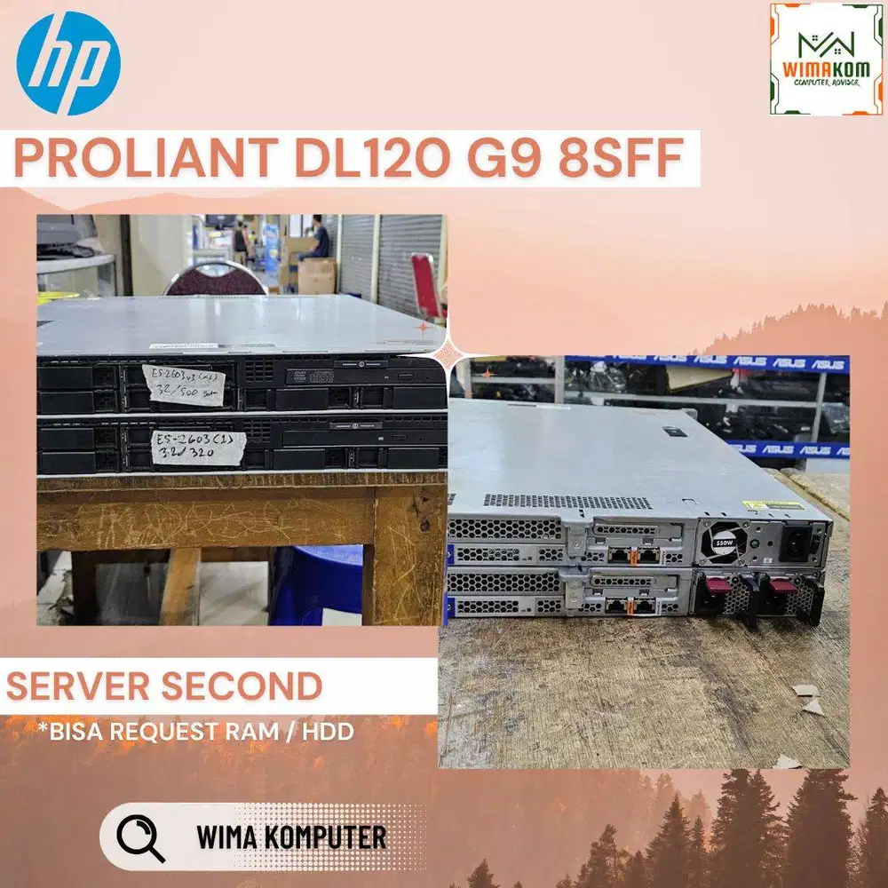 Server HP DL120 G9 8 Sff Xeon E5-2603v3 6 Core RAM 32GB SATA 1Tb