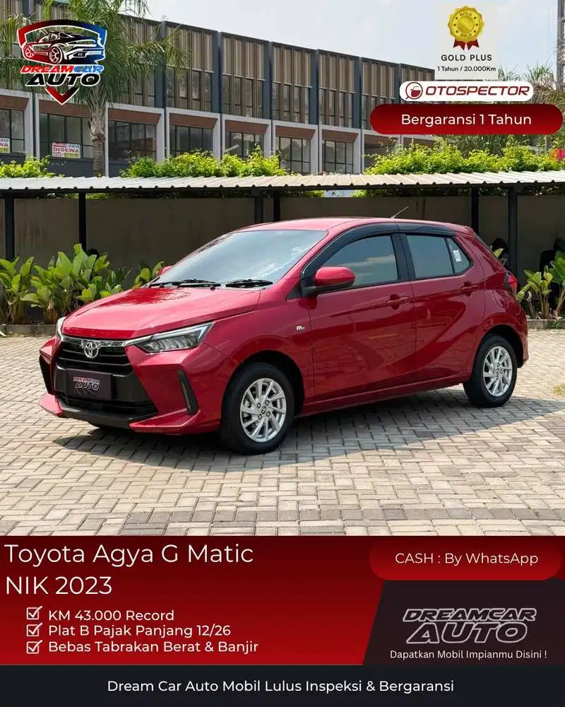 [KM43RB] Toyota Agya G Matic NIK 2023