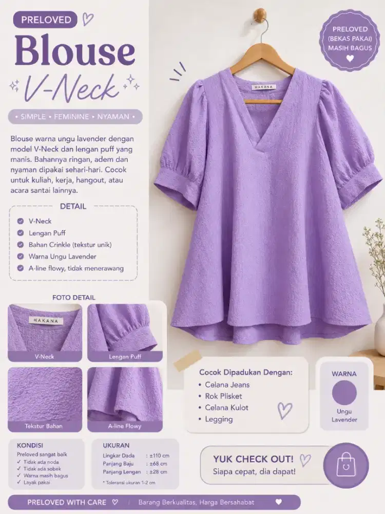 Prelove blouse vneck