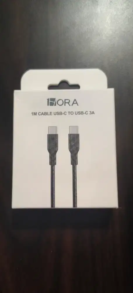 1HORA CAB252 Type-C ke Type-C berdaya 60W -  Black