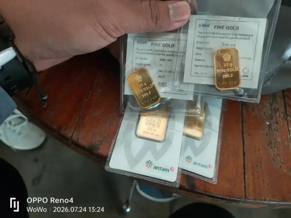 Antam 25 gram certy dan retro