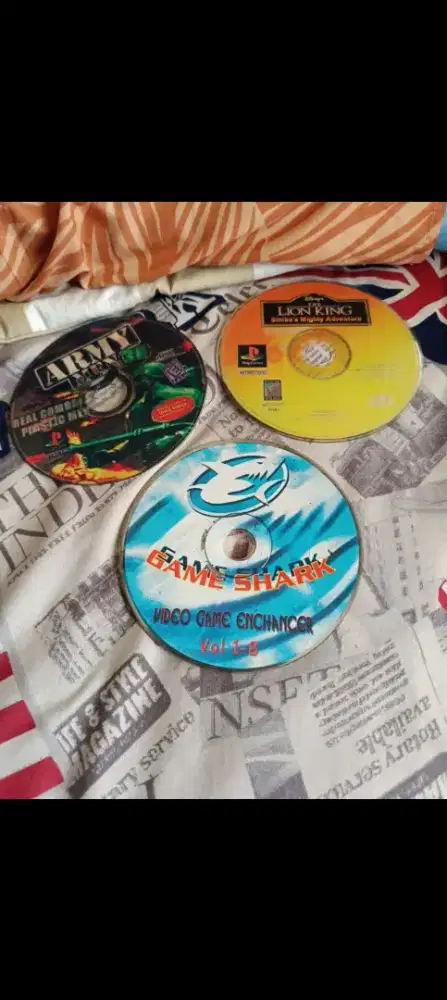 Dijual Borongan CD Game PS playstation 1 kondisi Untest