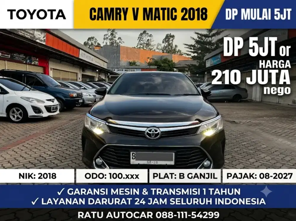 DP PROMO 5 JT CAMRY V MATIC 2018 HITAM HARGA CASH TERMURAH SE OLX