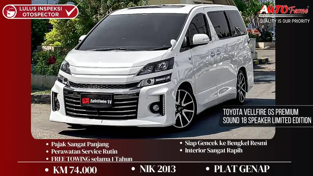 Toyota Vellfire GS Premium Sound 18 Speaker NIK 2013 Limited Edition
