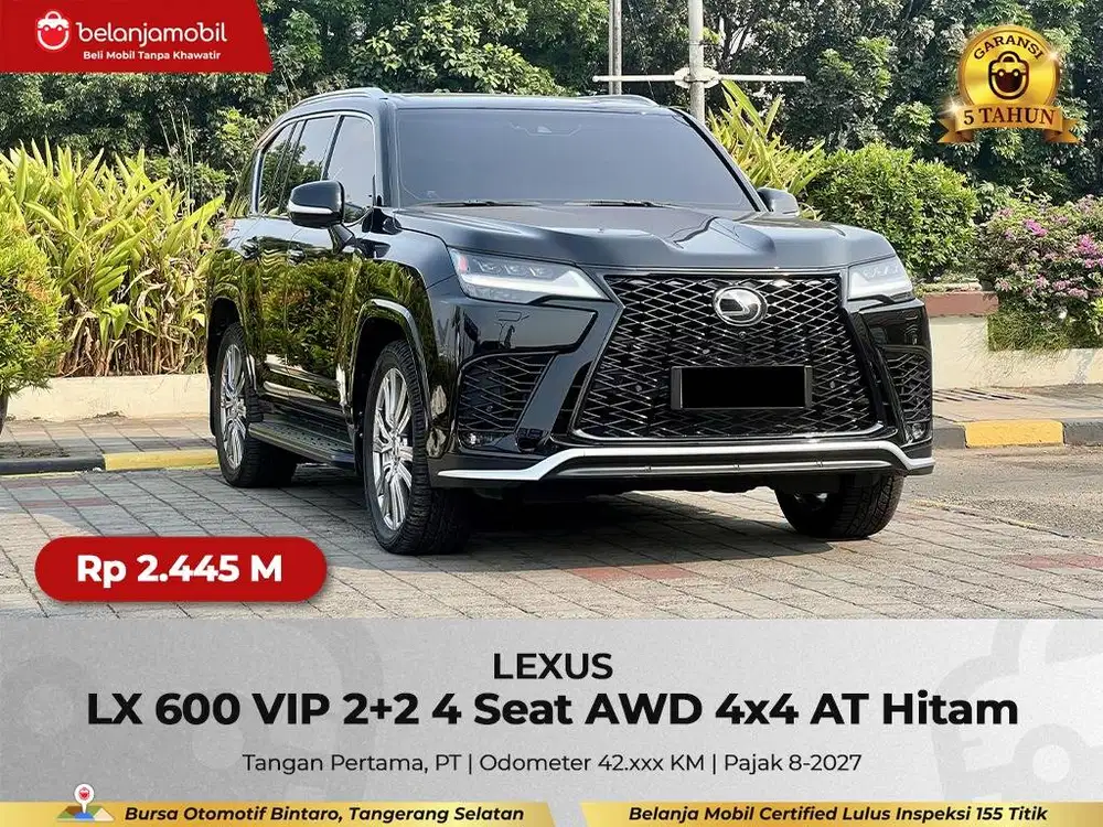 [ VIP 2+2 - 4x4 ] Lexus LX 600 LX600 4 Seat AT Hitam 2023/2024