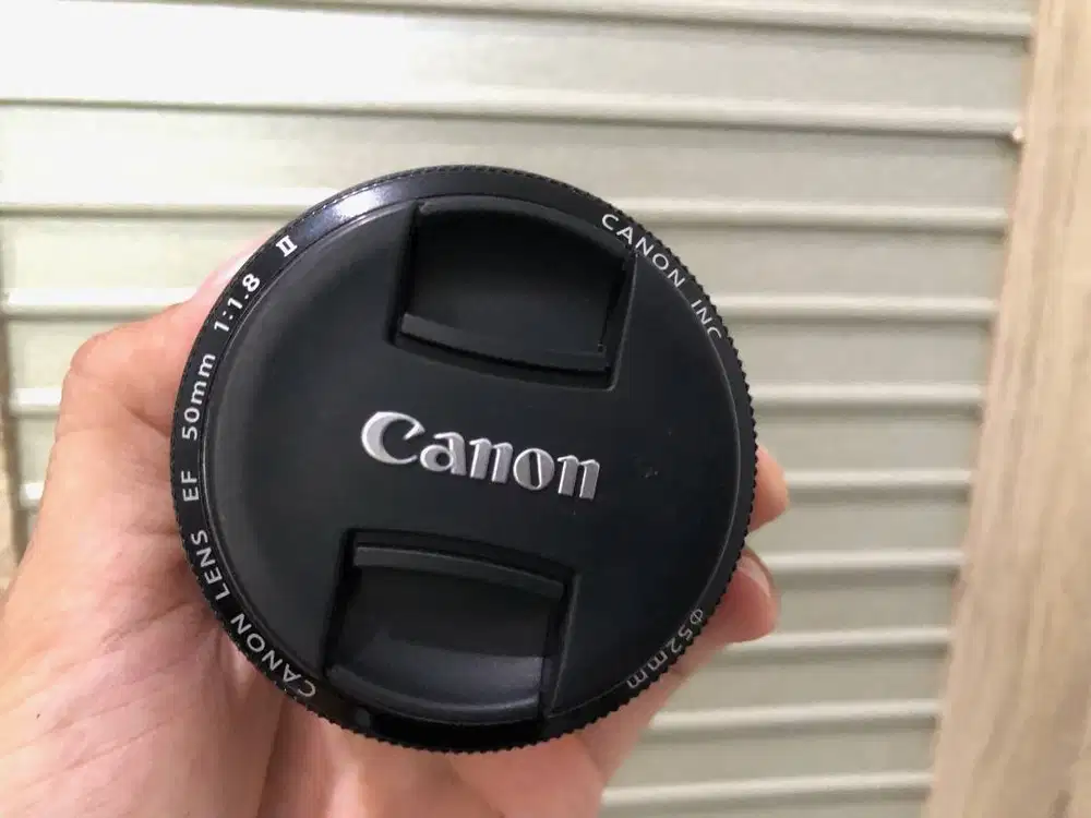 Lensa Canon 50mm F1.8 II Lengkap Kotak Fungsi Normal