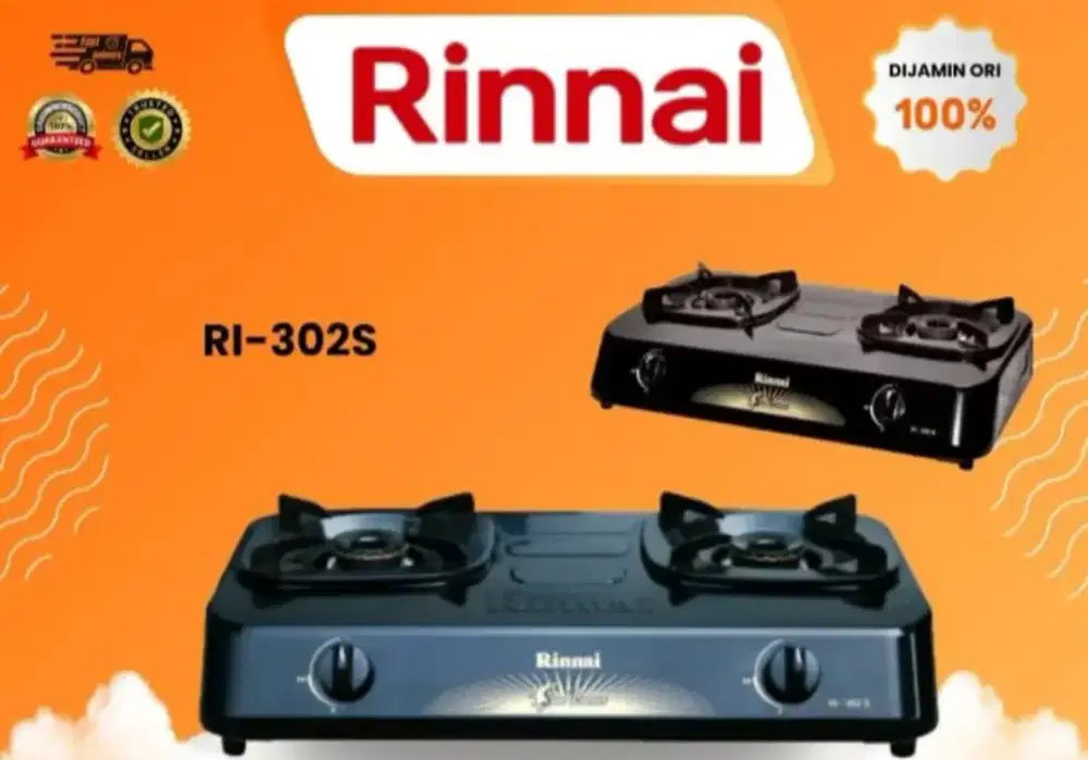 Dijual 1 kompor baru merk rinnai 2 tungku