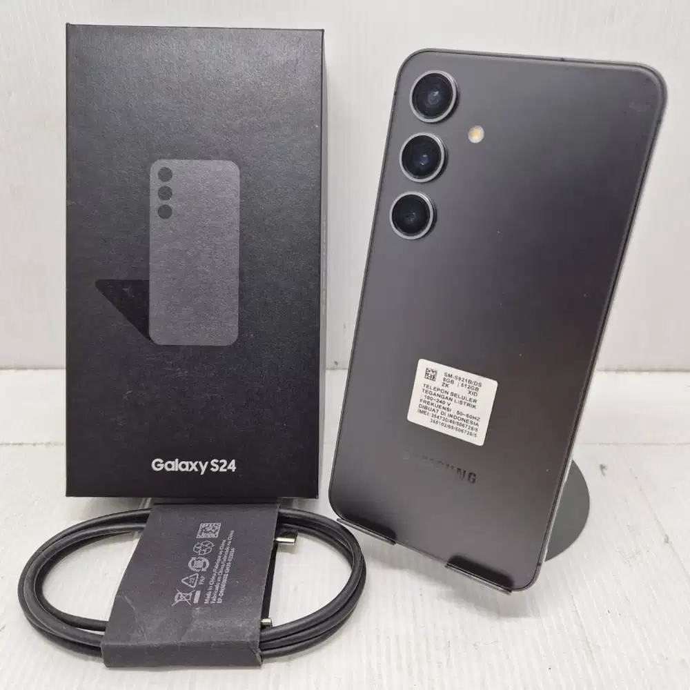 SAMSUNG GALAXY S24 5G 8/512 ONYX BLACK FULLSET NO MINUS  EX SEIN NO MI
