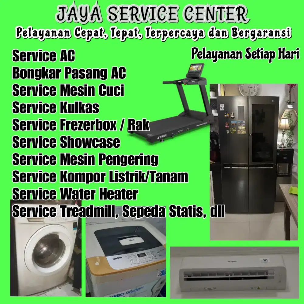 Service AC Mesin Cuci Kulkas Frezer Servis Treadmill Bongkar Pasang AC