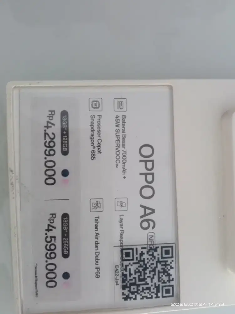 Oppo A6 nfc terbaru