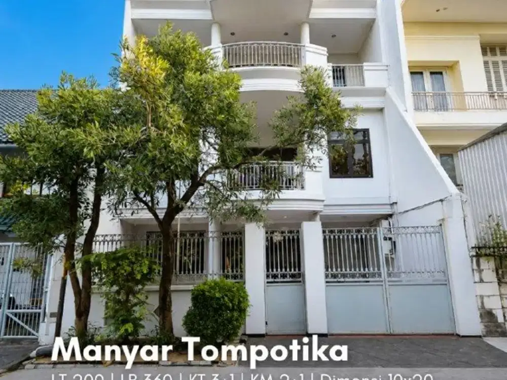 Rumah Manyar Tompotika STRATEGIS, ROW JALAN 4 MOBIL (ex kantor)