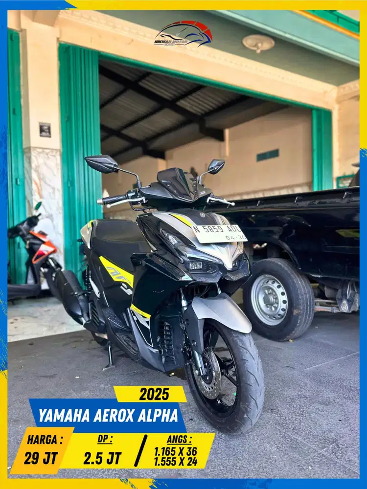 YAMAHA AEROX ALPHA 2025 MURAH BERKUALITAS HIKMAH MOTOR KEPUH MALANG