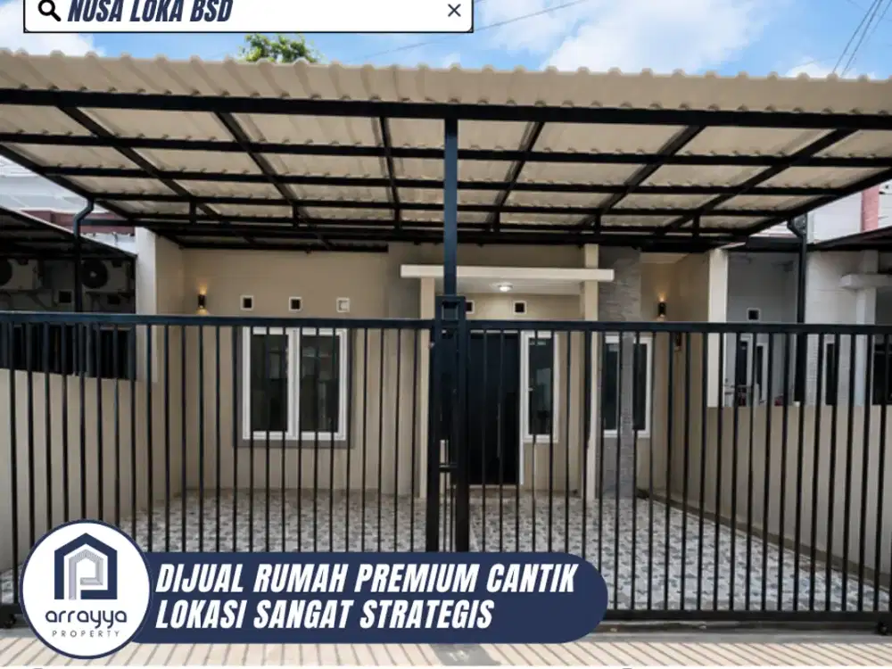 DIJUAL RUMAH CANTIK 2 LANTAI SIAP HUNI LOKASI SANGAT STRATEGIS DI NUSA LOKA BSD (MRB55)