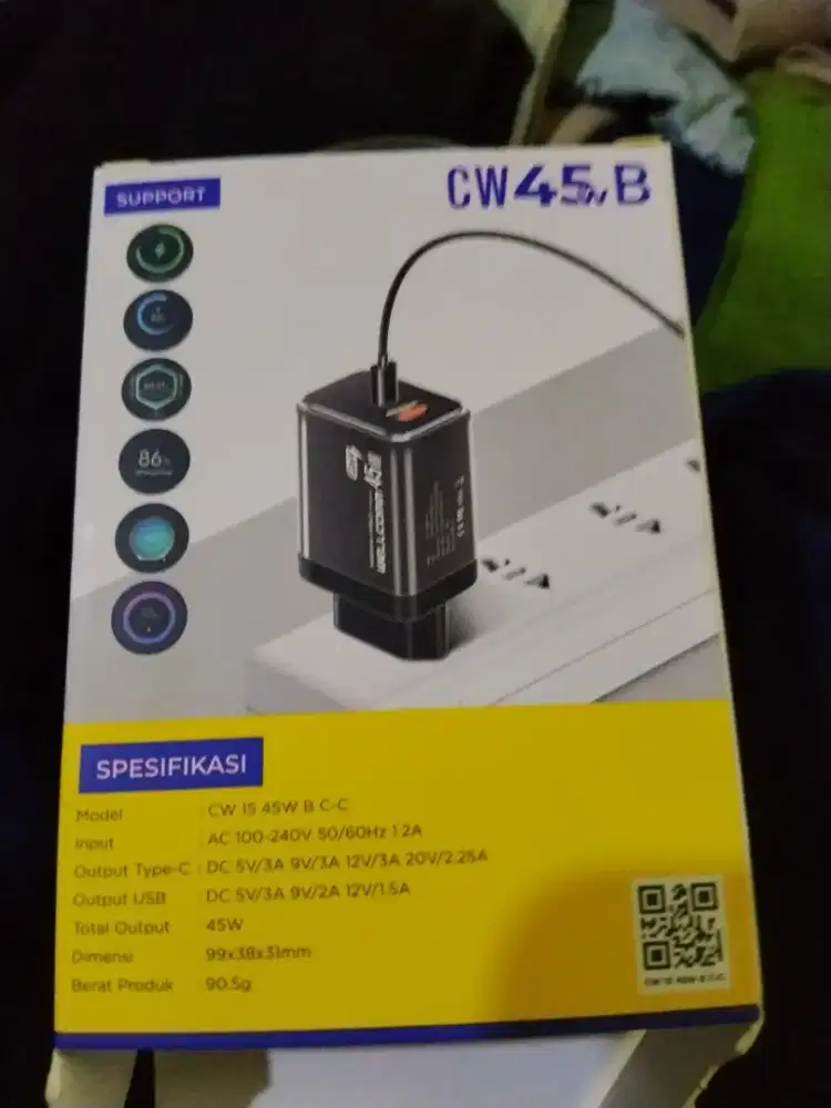 charger wellcomm 45W fast charging
