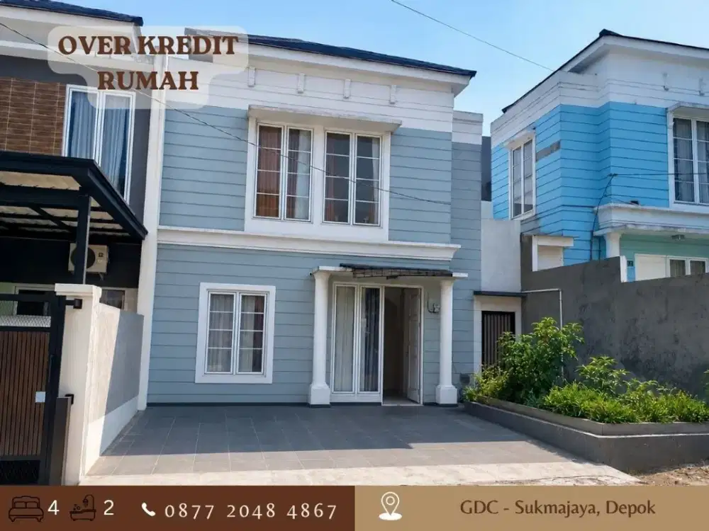 Rumah 2LT Over Kredit GDC New Anggrek 2 Depok sisa 9 Thn lg dkt Stasiun