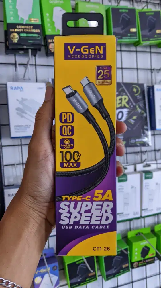 KABEL DATA TYPE-C TO TYPE-C V-GEN CT1-26