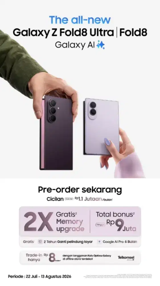 Pre Order Foldable 8 Garansi resmi Samsung