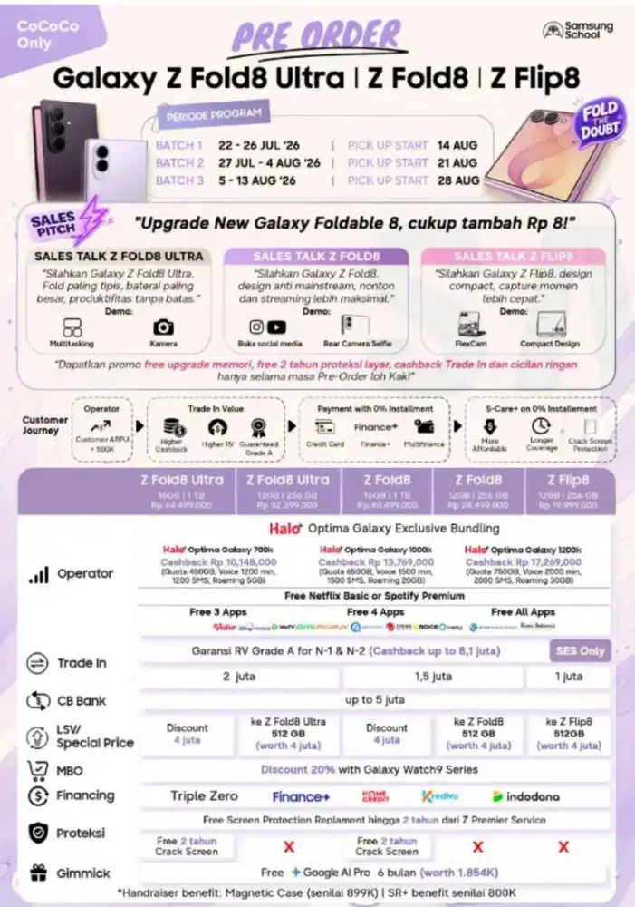 PRE ORDER GALAXY ZFOLD8 CICILAN 0%