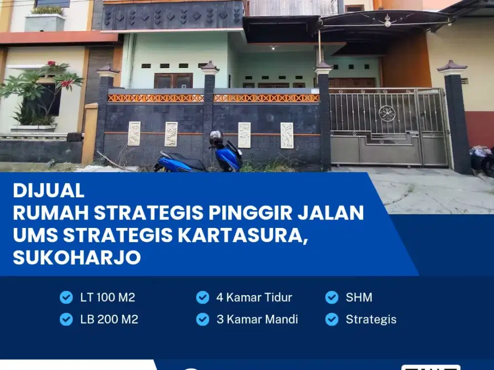 Dijual Rumah Siap Huni, Lokasi Kartasura,Sukoharjo Luas 100m2