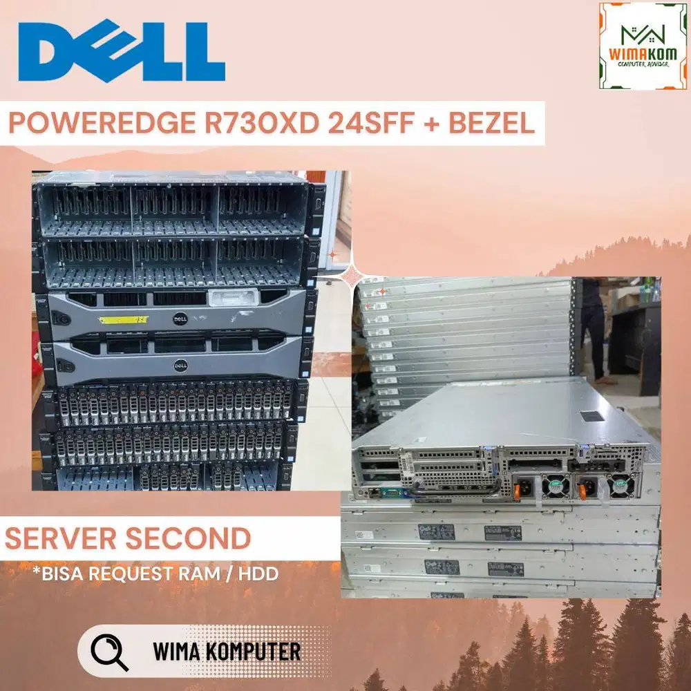 Server DELL R730XD 24 Sff 2x Xeon E5-2650v3 40 Core Ram 64b SAS 1.8Tb