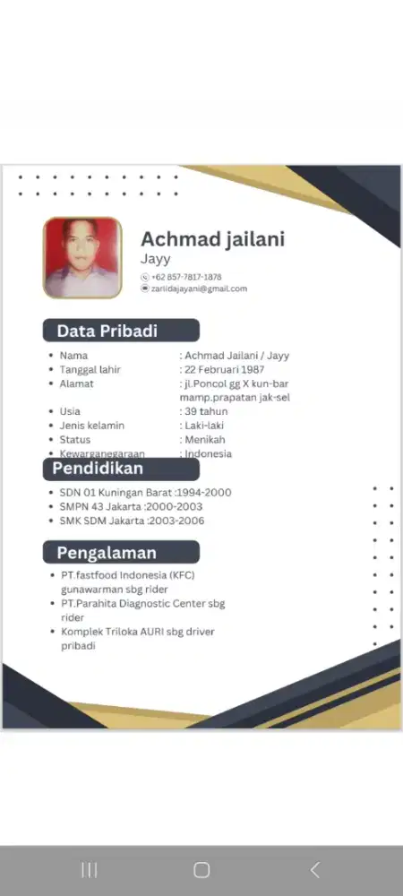 SAYA MENCARI PEKERJAAN