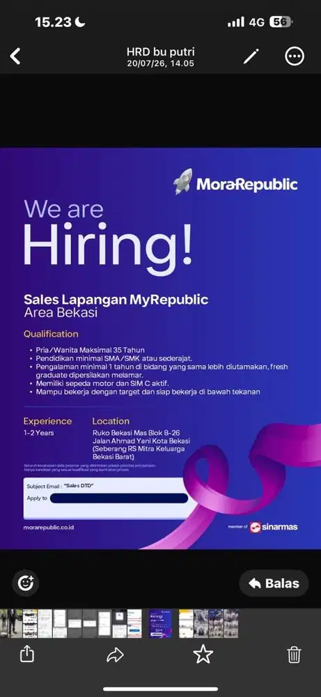 LOWONGAN KERJA MYREPUBLIC