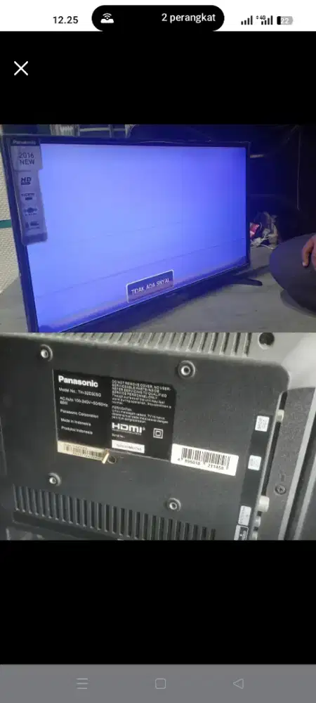 Tv panasonic 32 inch lcd garis