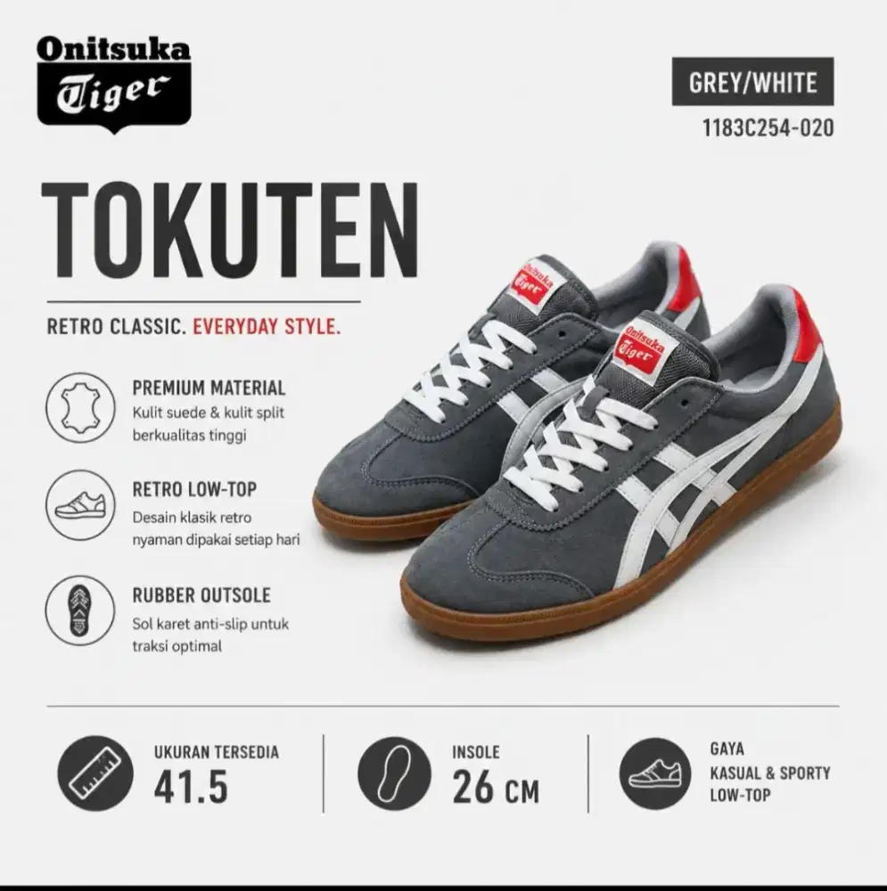ONITSUKA TIGER - TOKUTEN Ukuran 41.5