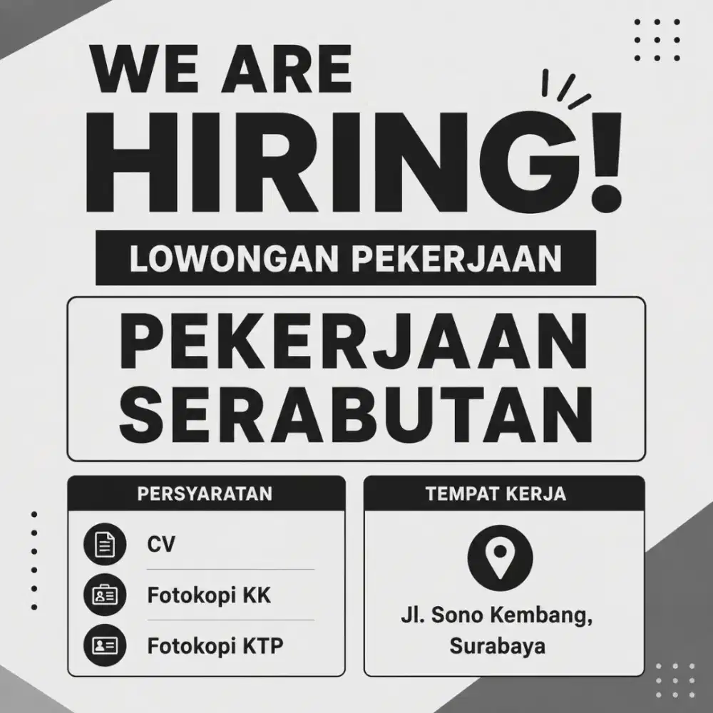 LOKER SERABUTAN DAERAH SURABAYA