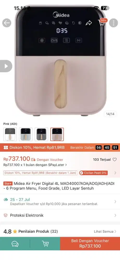 MIDEA MAD40007ADI