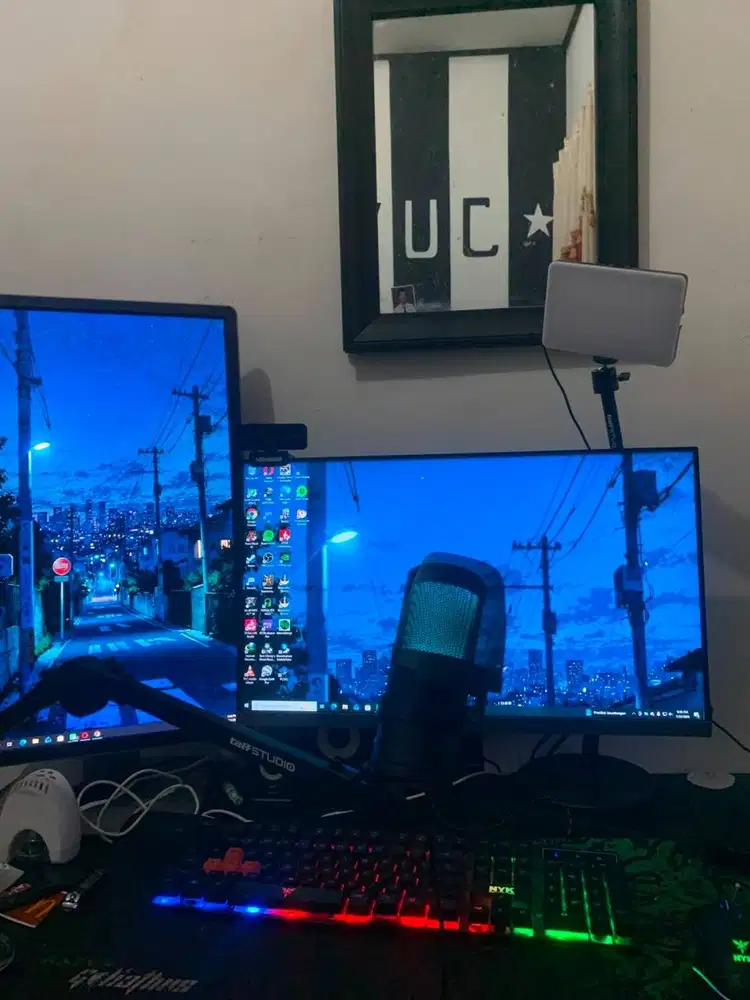 PC RAKITAN + 2 MONITOR ALL IN