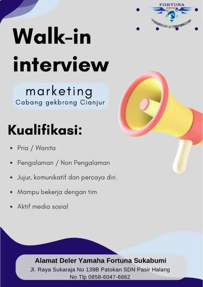 Loker Buat Sales Lapangan Penempatan Di Pos Wilayah Gekbrong
