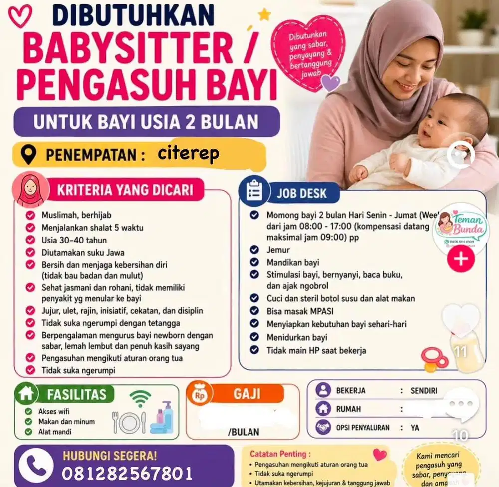 Pengasuh bayi / newborn