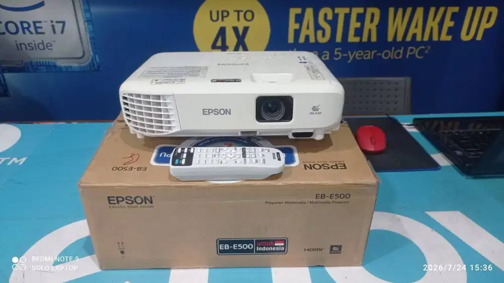 PROYEKTOR EPSON EB-E500 XGA 3300 HDMI GAMBAR JERNIH/TAJEM FULL