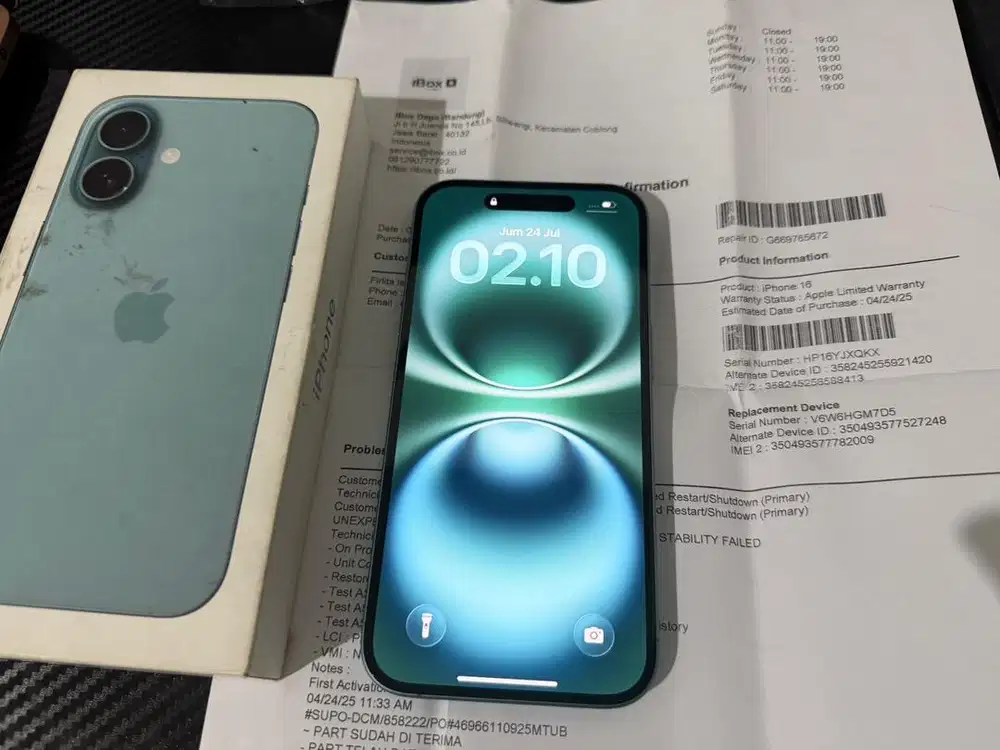 Iphone 16 128gb Resmi Ibox (Unit Pengganti)