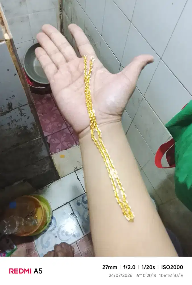 Kalung tikar lapis emas muda anti karat