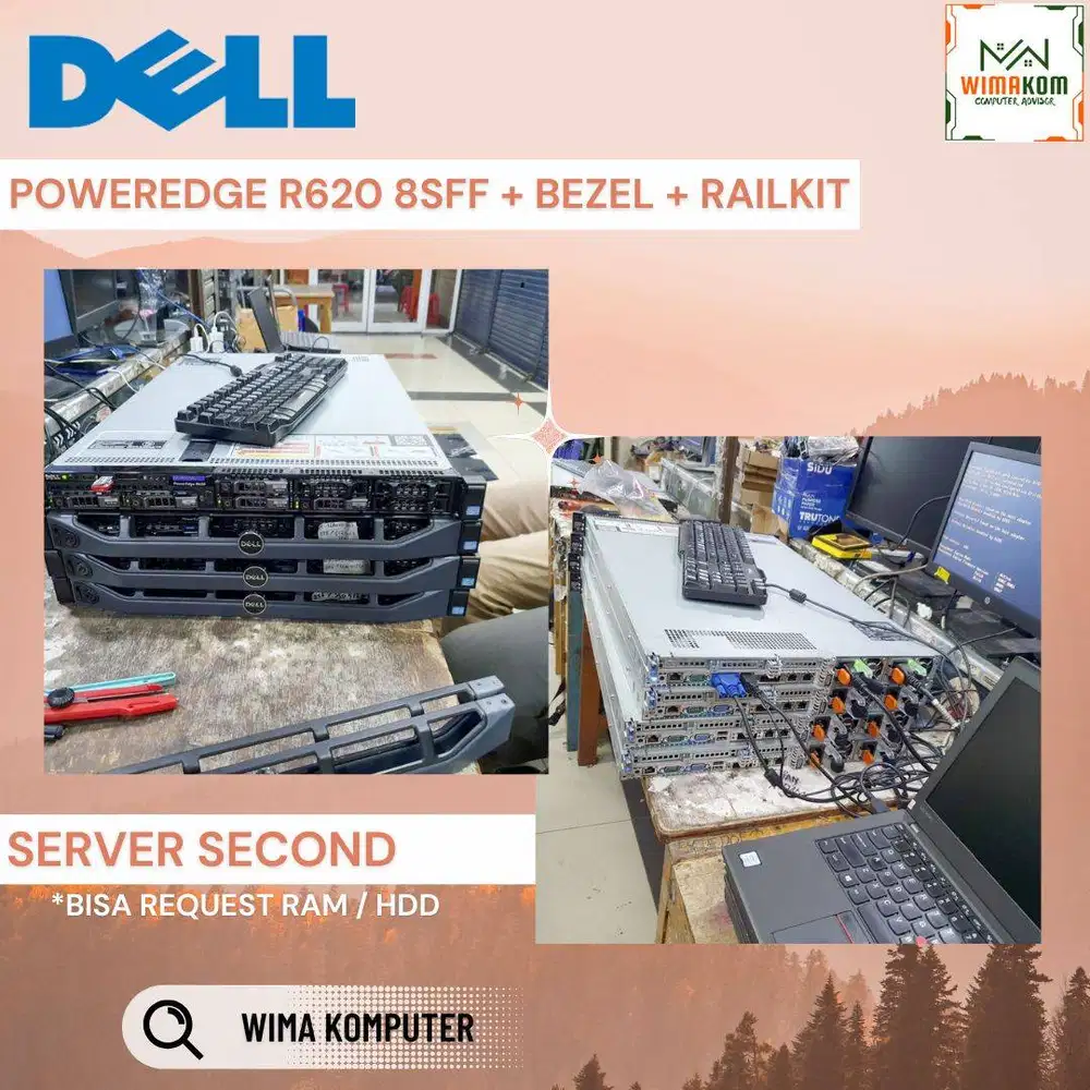 Server DELL R620 8 Sff 2x Xeon E5-2670v2 40 Core Ram 256Gb SSD 1Tb